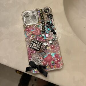 Decorative Pink and Black Phone Case
